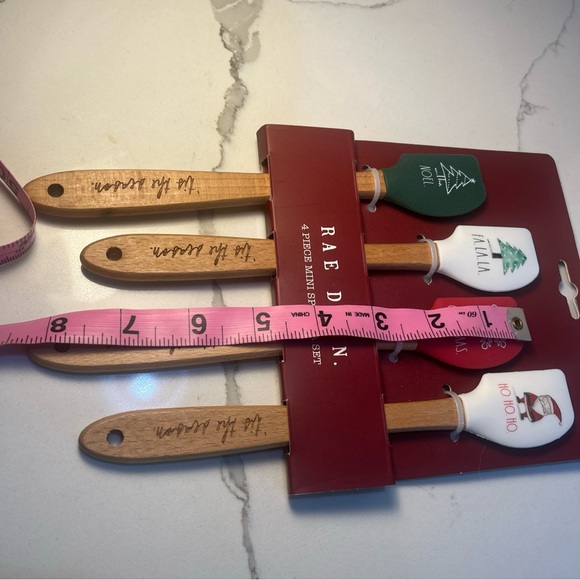 Rae Dunn 4 Piece Mini Spatula Set Noel, Fa La La,  Christmas, Ho Ho Ho, NIP - Picture 7 of 7